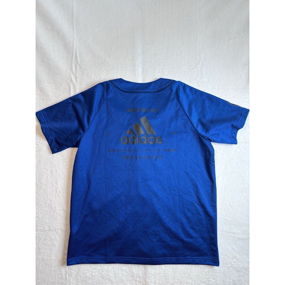 Adidas Blue Mesh Short Sleeve Baseball‎ Jersey Men's Large *